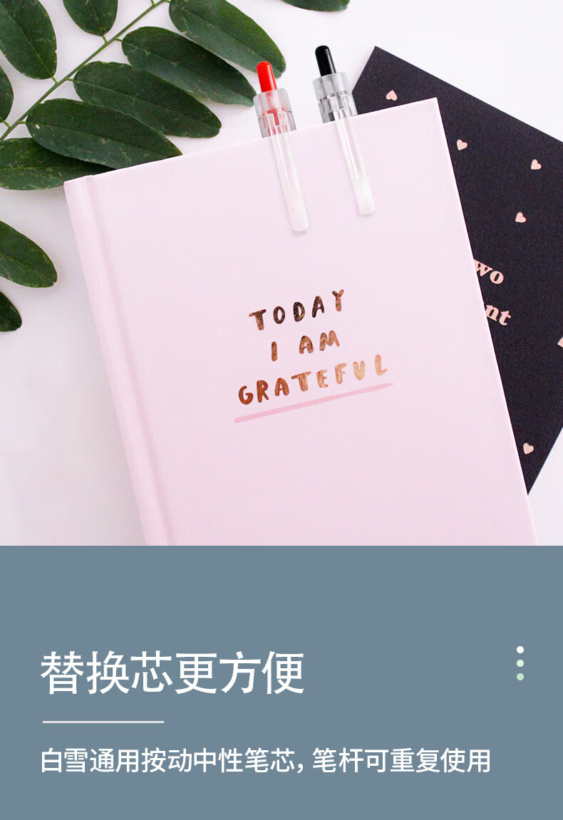 白雪（snowhite）G-303 按动中性笔 0.5m 学生考试用刷题笔 按压式ST笔头水笔 红色 12支/盒