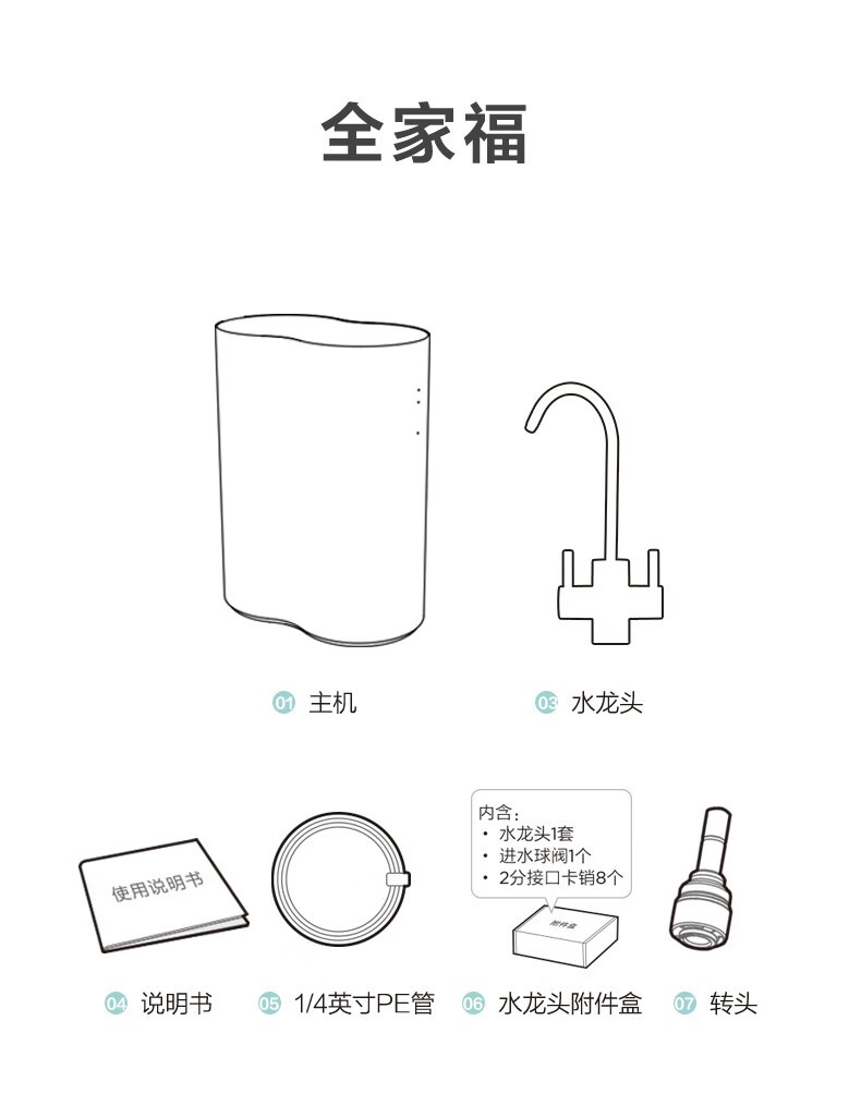 Midea 美的MRC1882A-600G花生智能家电净水器家用直饮水过滤器反渗透水机 花生600G