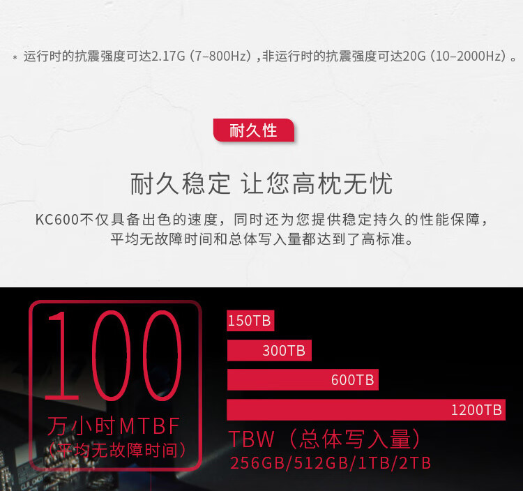 金士顿（Kingston）512GB SATA3 SSD固态硬盘 KC600系列