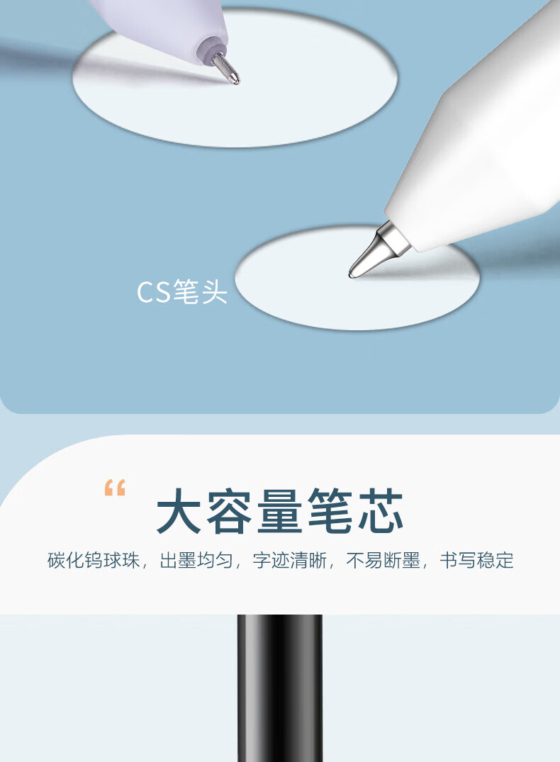 白雪（snowhite）G-601彩色高端旋转出芯中性笔 0.5mm莫兰迪色签字笔 6支/盒 元气甜系