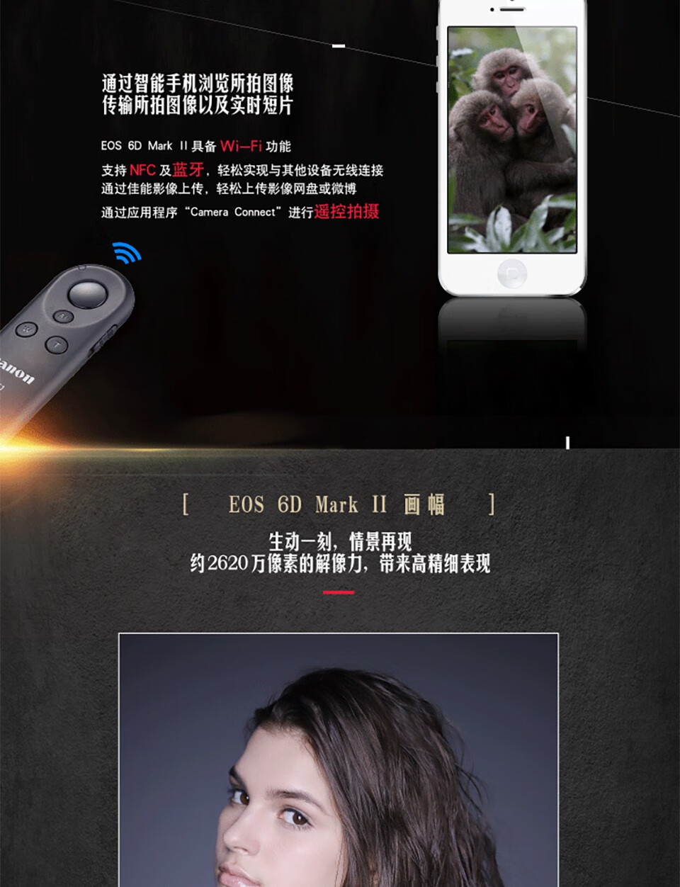 佳能（Canon）6D2专业级高级全新eos全画幅机身套机单反照相机 单反相机 EF24-105 f4/L IS USM红圈镜头