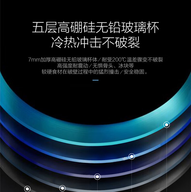 海尔（Haier）破壁机家用智能料理榨汁机豆浆机绞肉机辅食机碎冰机 12小时预约 1.75L大容量 HPB-X03G 黑色