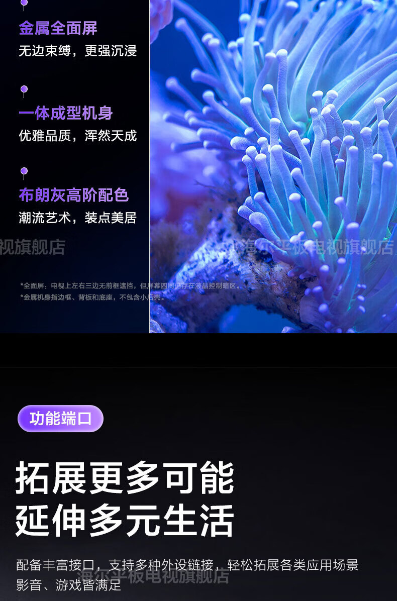 海尔（Haier）电视新120Hz高刷MEMC超薄 3+32G高配超高清4K智能品质电视 75英寸 8K解码 金属全面屏75Z51Z-MAX