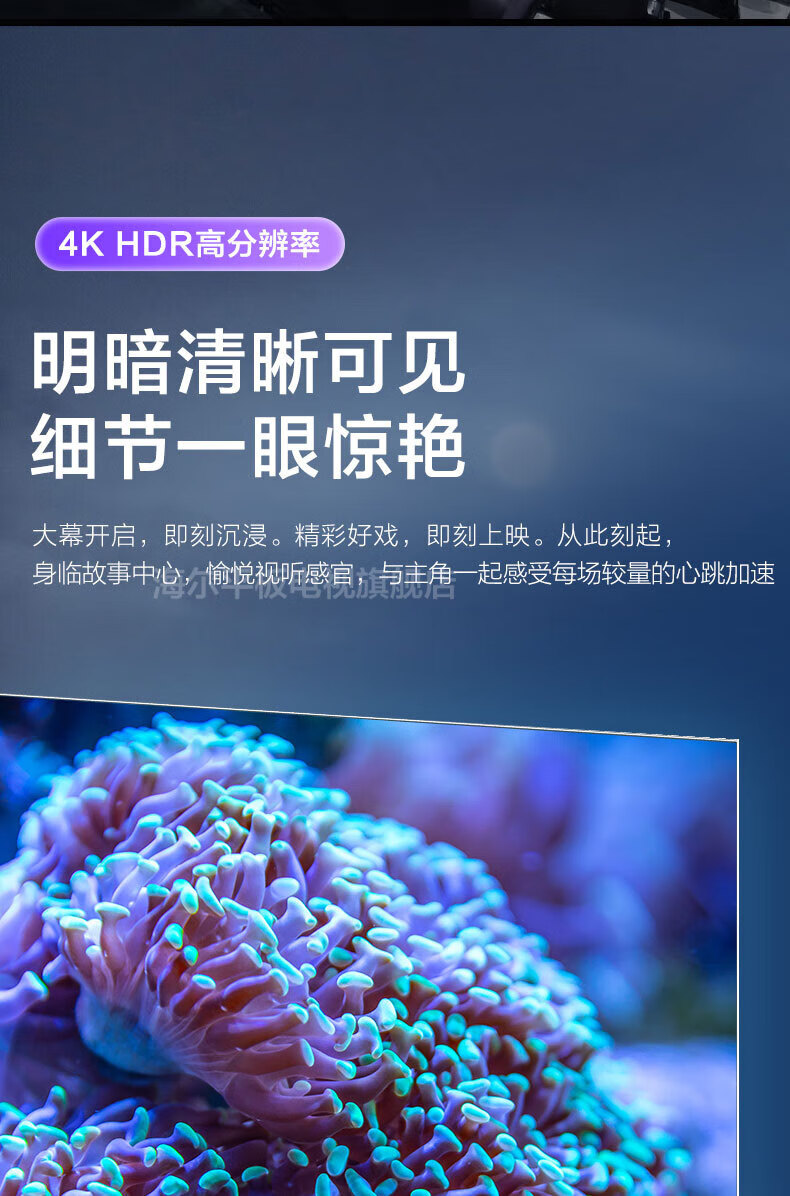 海尔（Haier）电视新120Hz高刷MEMC超薄 3+32G超高清4K智能品质电视 55英寸 8K解码 金属全面屏55Z51Z-MAX