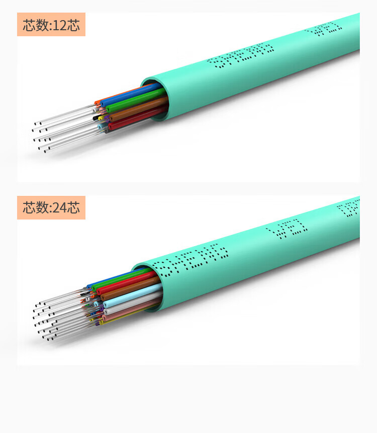 胜为（shengwei）12芯万兆网线多模室内光纤光缆 OM3-150 GJFJV/GJFJH 100米束状软光缆 FMO-IH-12C-150