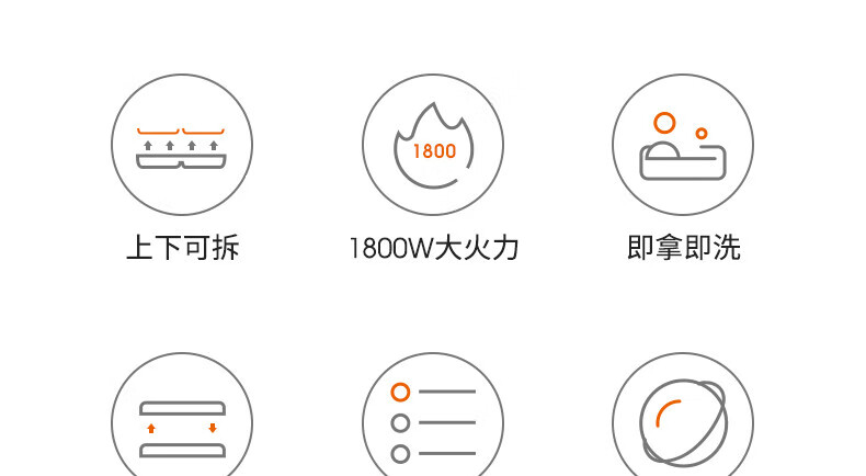 九阳（Joyoung）电饼铛多功能家用32cm煎烤机上下独立控温可拆洗烙饼机JK32-GK751 太空灰
