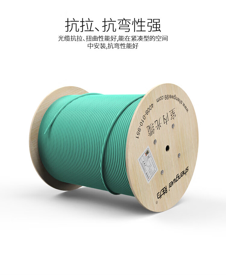 胜为（shengwei）12芯万兆网线多模室内光纤光缆 OM3-300 GJFJV/GJFJH 100米束状软光缆 FMO-IH-12C-300