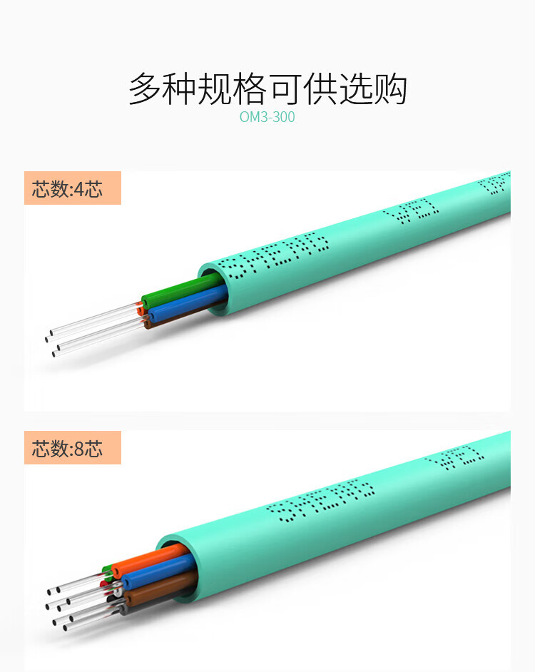 胜为（shengwei）12芯万兆网线多模室内光纤光缆 OM3-300 GJFJV/GJFJH 100米束状软光缆 FMO-IH-12C-300
