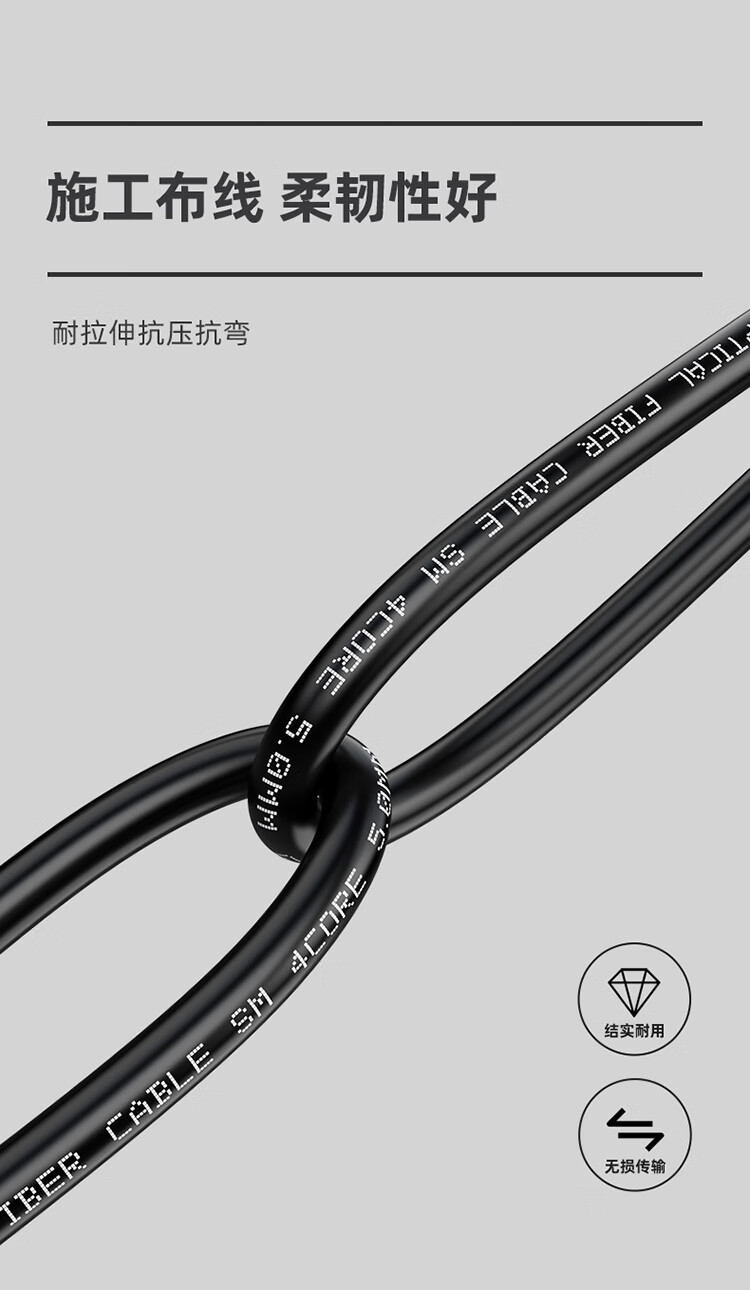 胜为（shengwei）LC-LC两芯野战光缆手提式铠装直径5.0防水野外应急拉练抢修光缆150米 BJK0025X