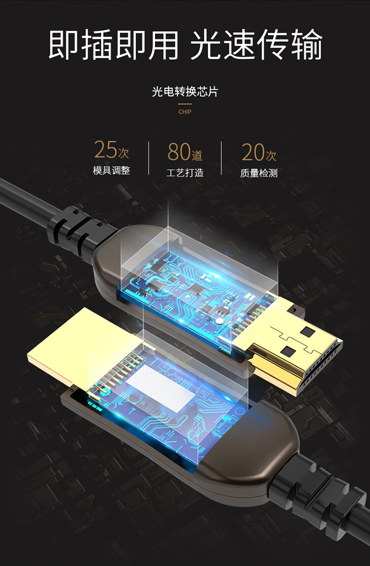 胜为（shengwei）光纤HDMI线2.0版 4K高清线发烧工程级 笔记本电脑机顶盒连接电视投影仪数据线50米 FHC-1050
