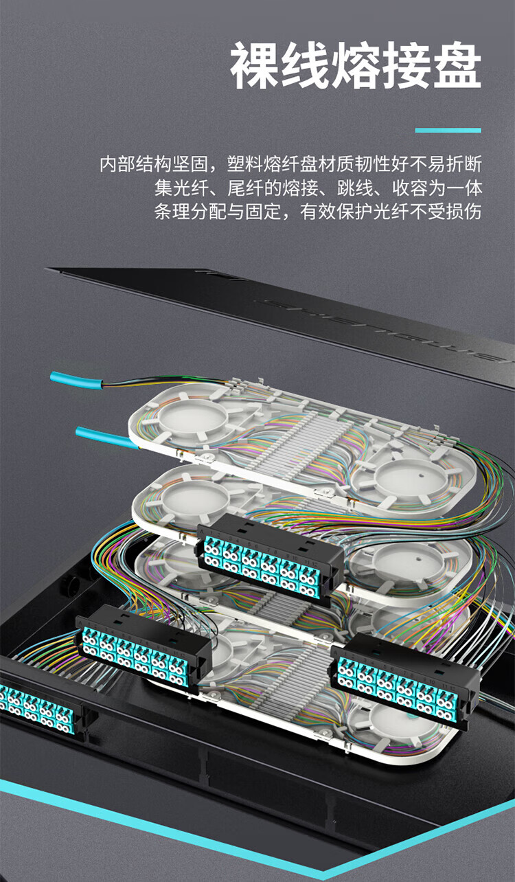 胜为（shengwei）MPO-MTP 72芯LC多模满配 万兆OM3高密度光纤续接盘配线架熔接分线箱MDF-201M-72L