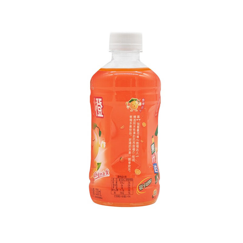 康师傅 鲜果橙汁330ml*12瓶 夏日饮品饮料 整箱