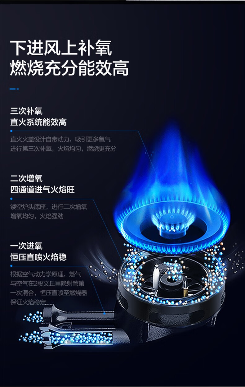 海尔（Haier）燃气灶天然气 5.2KW大火力 180分钟双边定时 双灶嵌入式猛火灶防波玻璃一级 JZT-Q2BE51(12T)