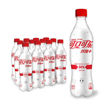 可口可乐 纤维可乐 0卡0糖汽水 500ML*12瓶全塑包 新老包装随机发货