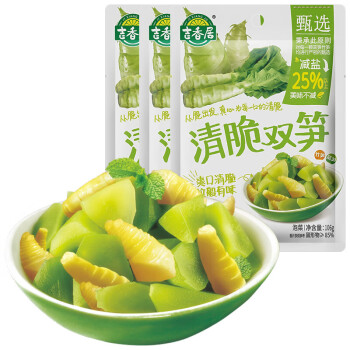 吉香居 下饭菜 早餐配粥 开味小菜 清脆双笋106g*5袋