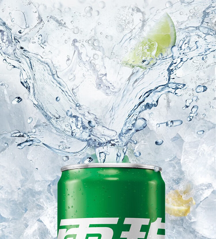 雪碧Sprite 汽水 含糖雪碧碳酸饮料 330ML*6*4罐全塑包（SLEEK罐）