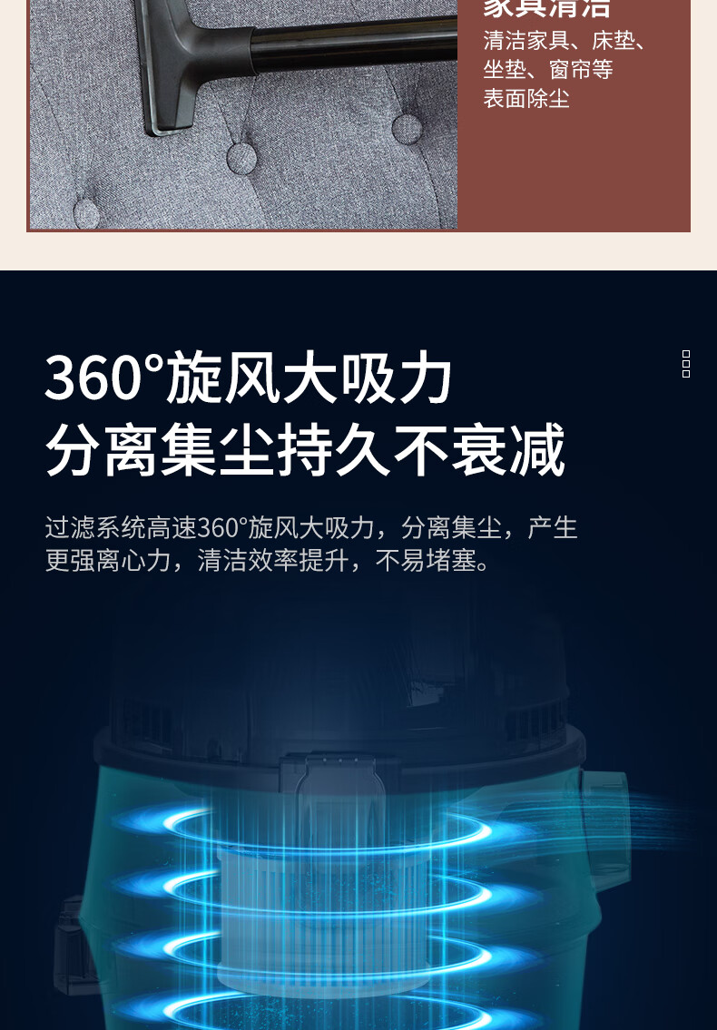 海尔（Haier）吸尘器干湿吹三用大功率桶式家用吸尘器HZ-T620R