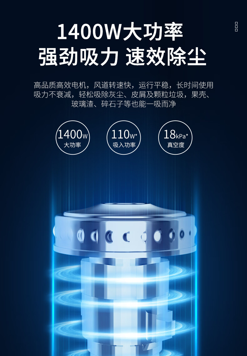 海尔（Haier）吸尘器干湿吹三用大功率桶式家用吸尘器HZ-T620R
