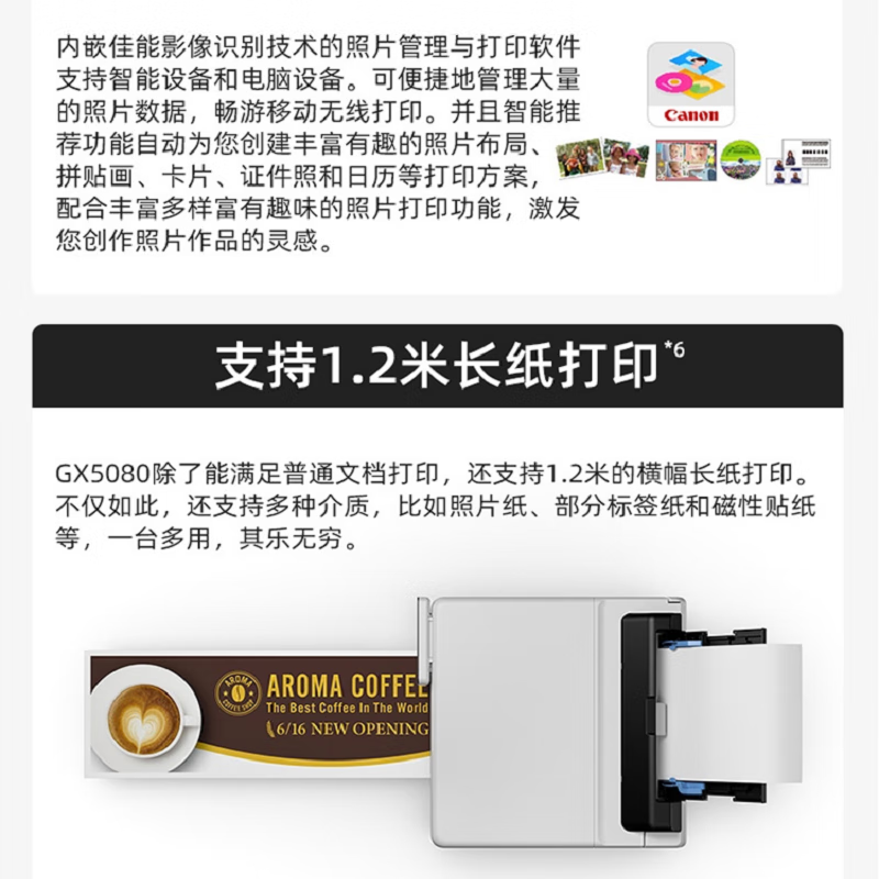 佳能（Canon）加墨式高容量商用 单功能打印机(自动双面/大印量） GX5080