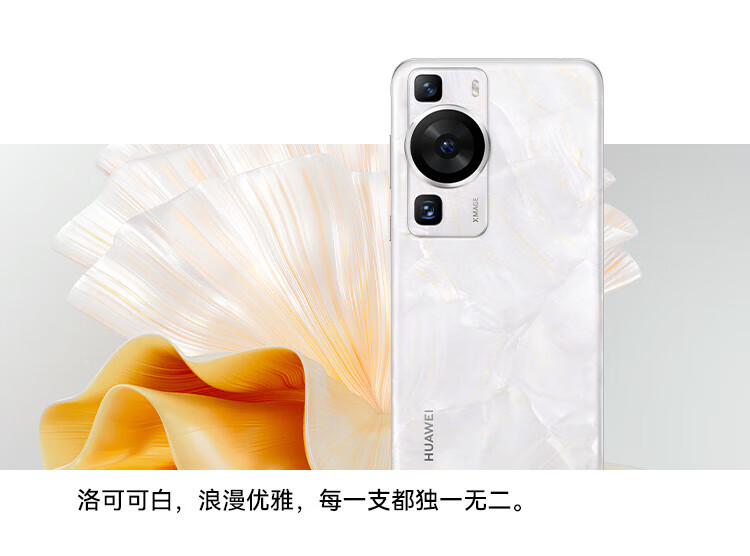 华为（HUAWEI）超聚光XMAGE影像 双向北斗卫星消息 洛可可白 鸿蒙曲面屏 智能旗舰手机 P60 8+512可可白