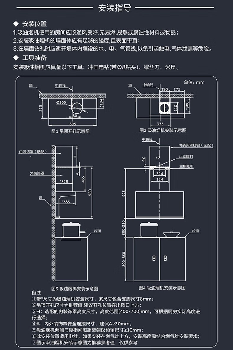 海尔（Haier）22立方抽油烟机智慧免清洗顶侧前三吸 家用厨房灶具套装大吸力7字型 【单烟机】CXW-258-EC717M