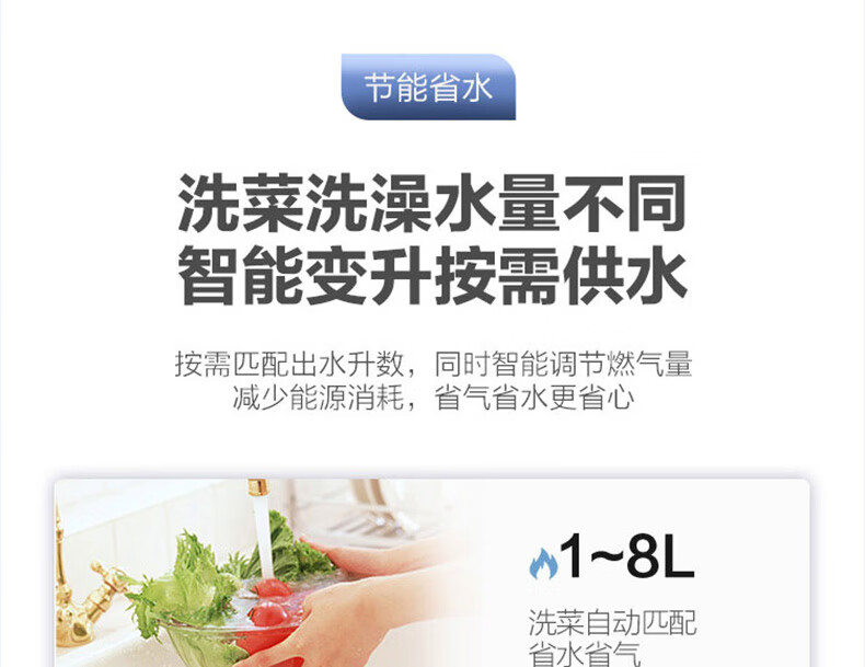 海尔（Haier）燃气热水器 16升家用变频恒温天然气强排式多重安防JSQ30-16T11（12T）U1