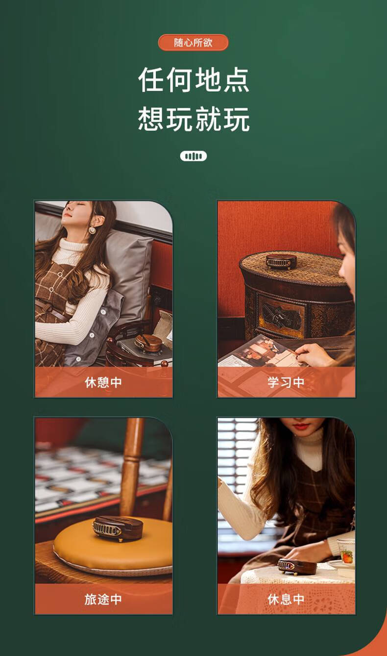 KAWOO开物 黑金骑士无线蓝牙香薰音箱多功能创意家用办公室复古迷你便携式低音炮手机底座 标配