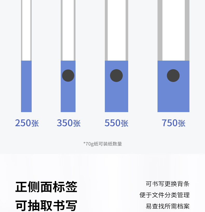 得力（deli）35mmA4塑料文件盒 档案盒 加厚资料盒 财务凭证考试收纳 5682