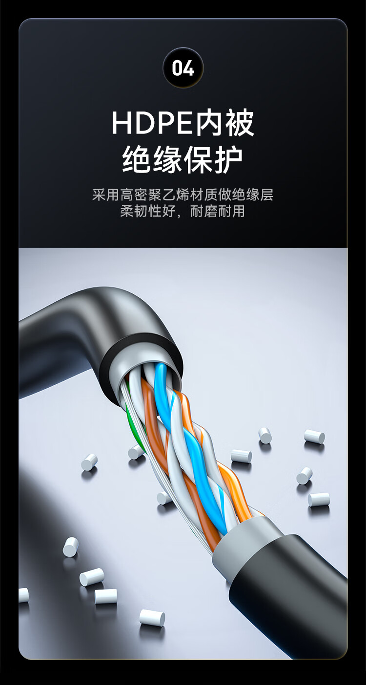 胜为（shengwei）超五类网线 室外防水抗晒耐寒cat5e类非屏蔽网络线缆 100米 LCO-5100