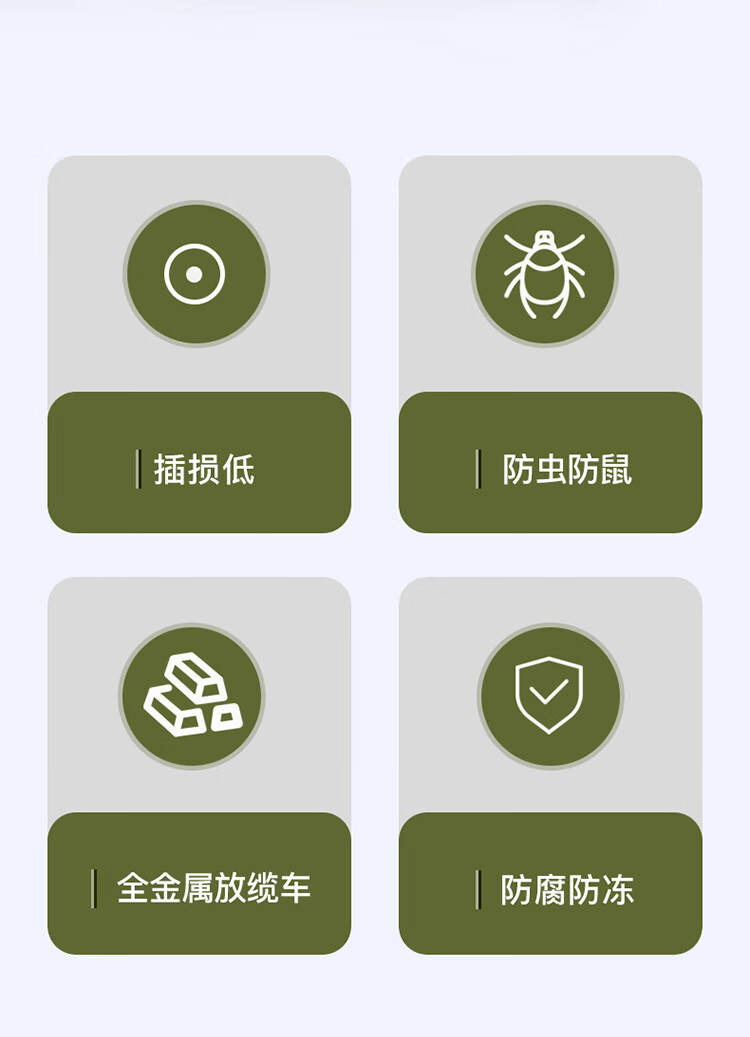 胜为（shengwei）SC-SC四芯野战光缆铠装防水野外应急拉练光纤基站通信抢修光缆300米 BJK0017X