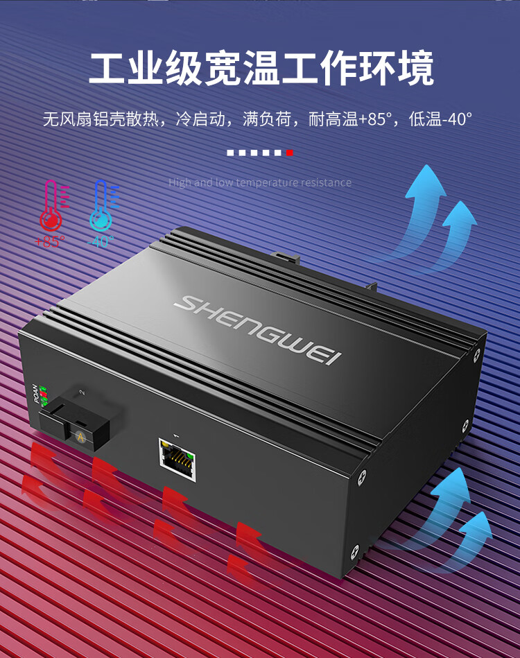 胜为（shengwei）工程电信级百兆工业光纤收发器 单模单纤光电转换器SC接口百兆光纤收发器 20KM一对BGHJ111T