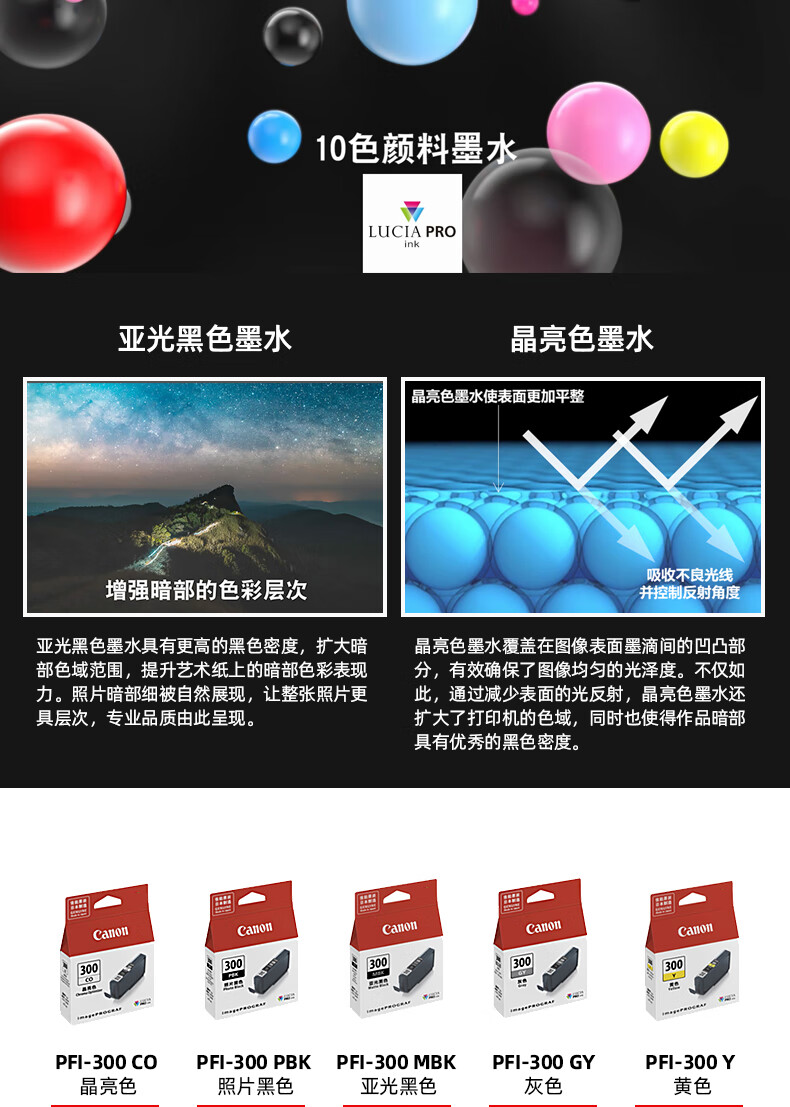 佳能（Canon）PFI-300 R红色墨盒（适用PRO-300）