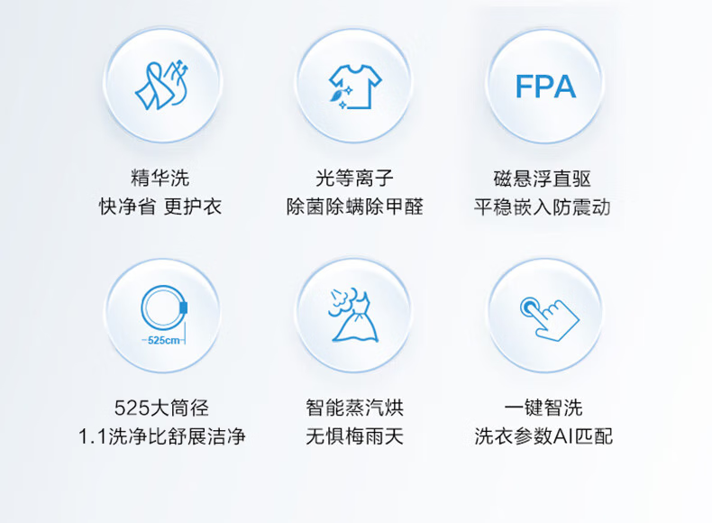海尔（Haier）洗衣机滚筒洗烘一体直驱变频智能投放10公斤大容量家用超薄手机WIFI操控 G100168HBD14LSU1