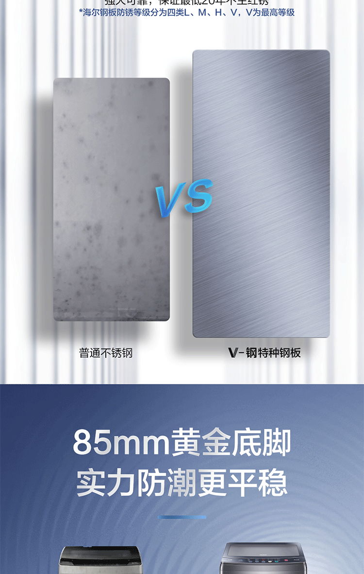 海尔（Haier）洗衣机全自动波轮洗衣机 家用租房10公斤大容量防生锈节能洗衣机 以旧换新 XQB100-M318
