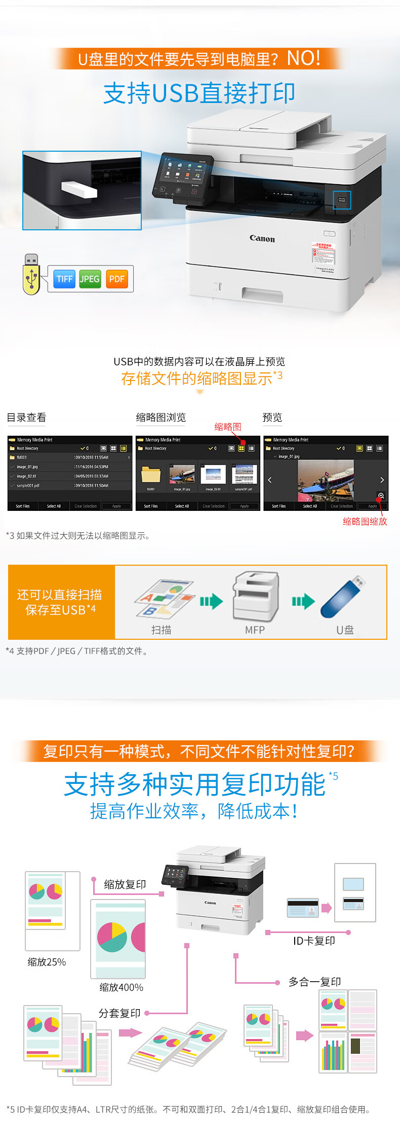 佳能（Canon）A4幅面无线黑白激光多功能传真一体机（打印/复印/扫描/传真/自动输稿器 商用） MF449dw