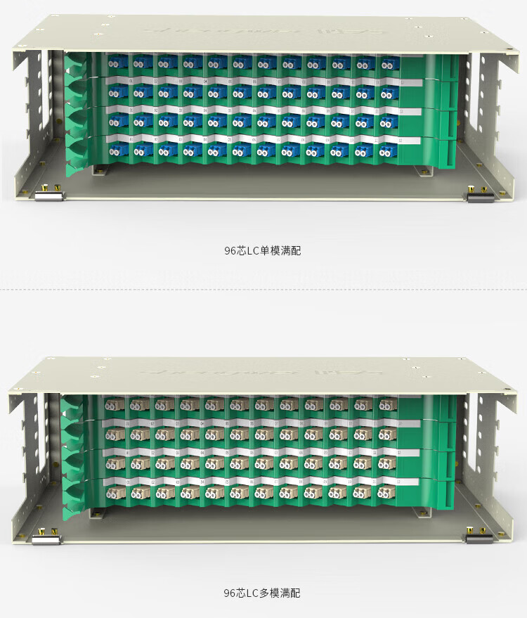 胜为（shengwei）96芯/口光纤配线架/子框/单元体 FC多模满配含尾纤法兰推拉式光纤机架式终端盒ODF-1096F-M