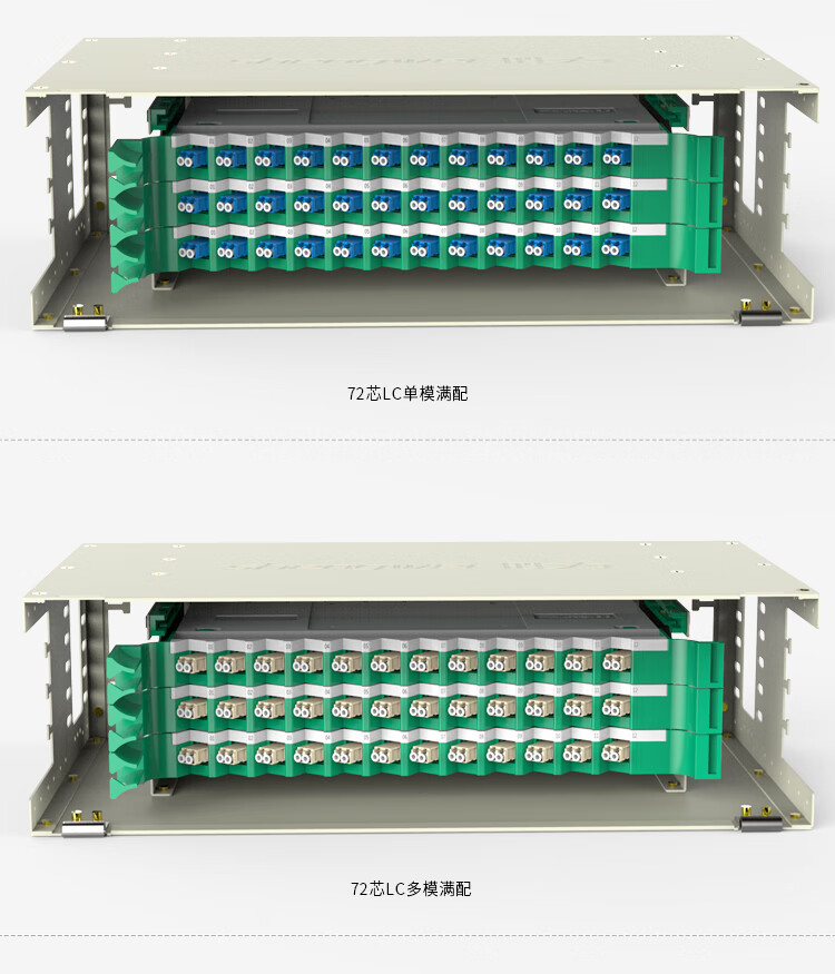 胜为shengwei72芯/口光纤配线架/子框/单元体 SC多模OM3满配含尾纤法兰推拉式光纤机架式终端盒ODF-1072S-O