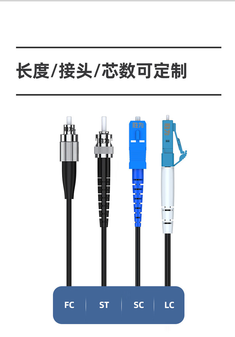 胜为（shengwei）ST-ST六芯野战光缆手提式铠装直径5.0防水野外应急拉练抢修光缆100米 BJK0059X