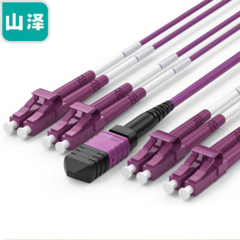 SAMZHE 山泽光纤跳线 MPO-MPO母头 8芯 OM4万兆多模40G光模块用集束光纤线OM4 8芯 MPO-LC3米G4-PL803