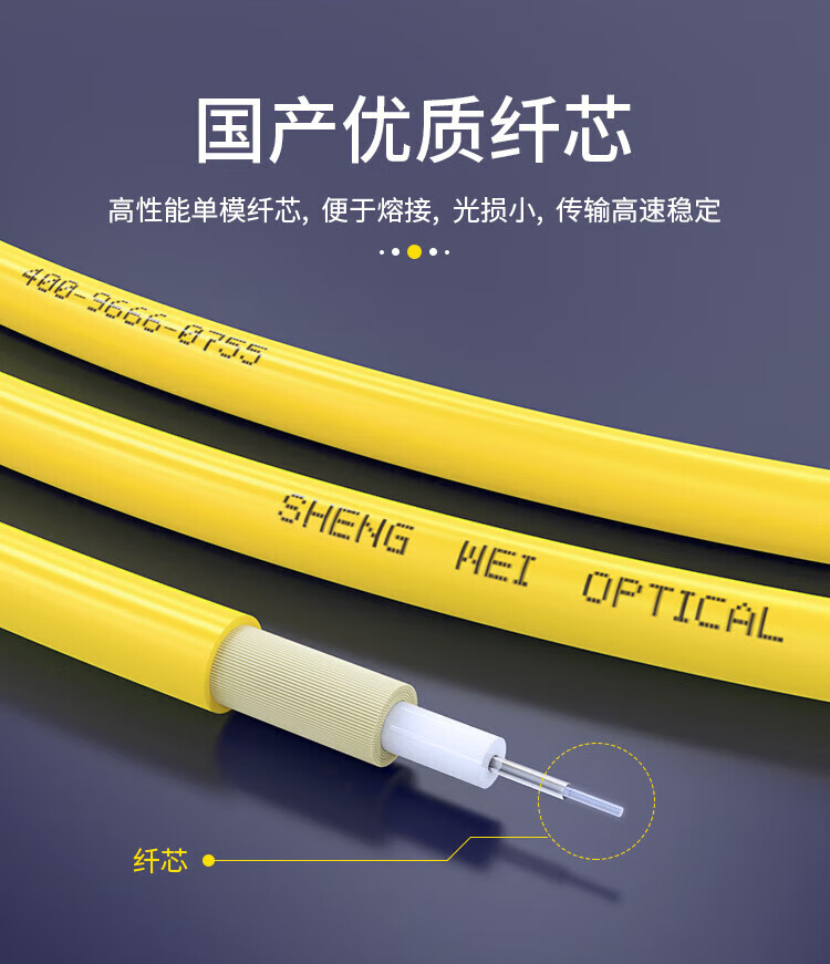 胜为（shengwei）电信级光纤跳线 FC-ST单模单芯3米 9/125低烟无卤环保外被 收发器尾纤 FSC-104
