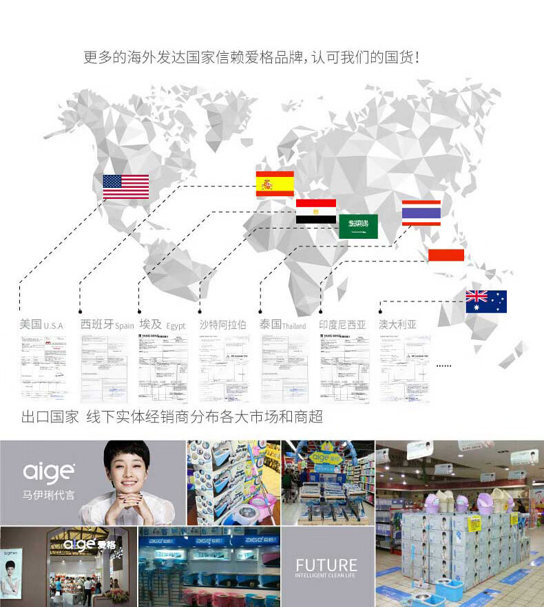 爱格（aige） 喷雾拖把40cm 配2块原装布 一次性除尘巾20片+刮刀一个 JP17