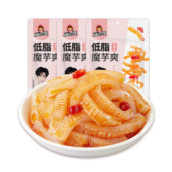 好巴食魔芋制高纤零食 低脂魔芋爽 香辣味145g*3袋