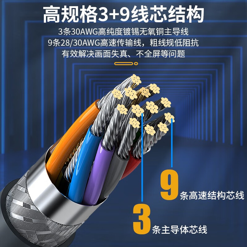 胜为（shengwei）VGA高清线 3+9阻燃双磁环 1.8米 电脑电视显示器视频连接线 VC-6018