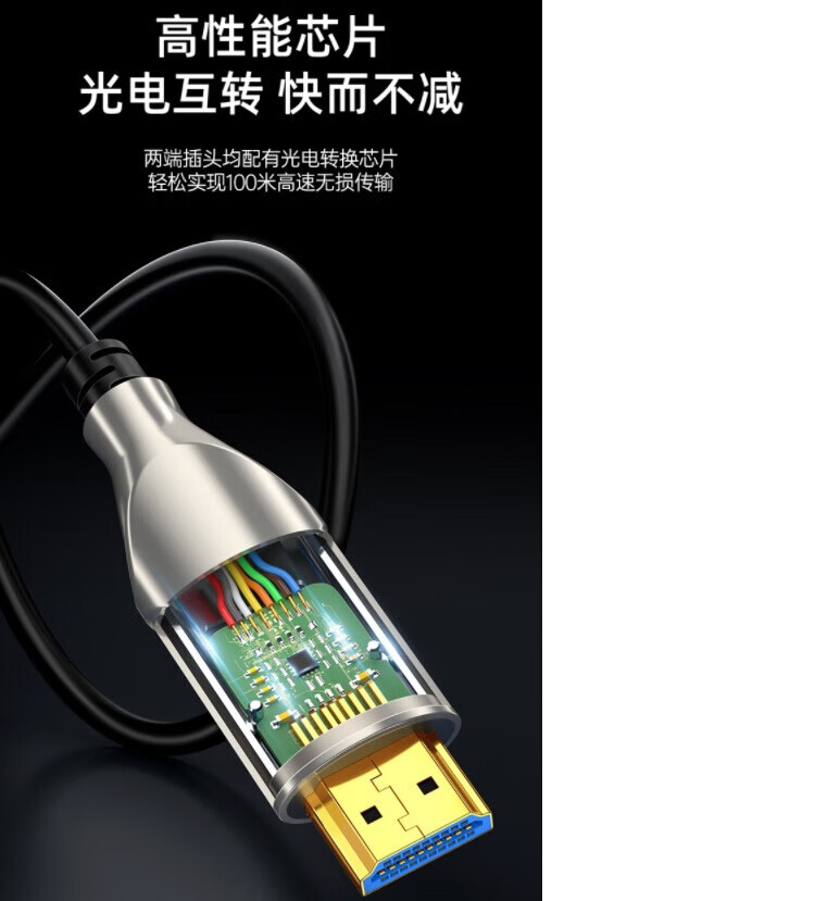 SAMZHE 山泽EGH10 光纤HDMI 8K音视频高清线 10米