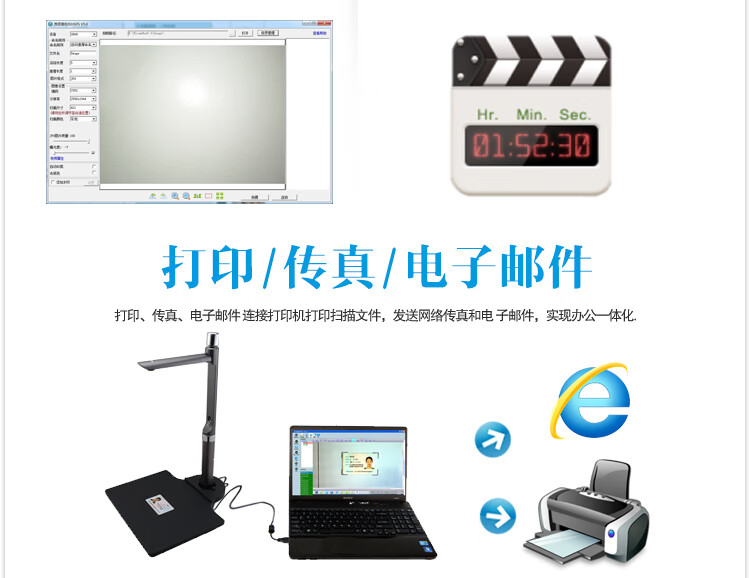 良田（eloam）S520双摄像头高拍仪A4幅面500万照片文件书籍快速扫描仪高速高清档案便携式办公