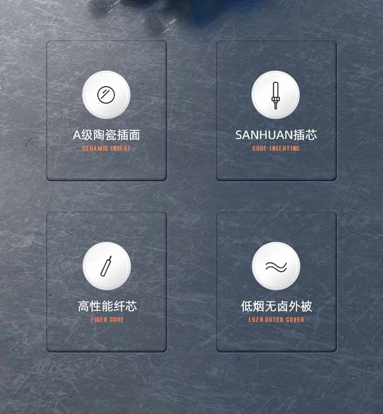 SAMZHE 山泽电信级铠装光纤跳线 SC-FC单模单芯 抗拉压 低烟无卤环保尾纤缆 5米KG0-SCFC05