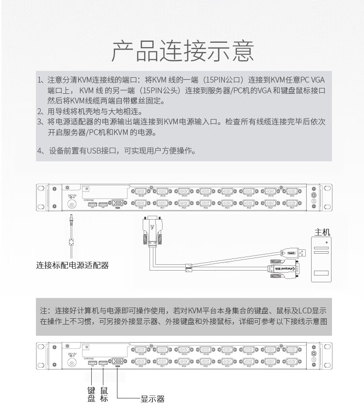 胜为（shengwei）KVM切换器16口 带17英寸LCD显示器配VGA接口线 16进1出电脑转换器键盘鼠标 KS-2716LCD