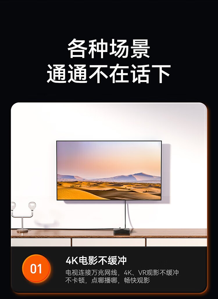 胜为（shengwei）八类万兆网线CAT8类纯铜双屏蔽网络跳线工程家用电脑宽带连接线黑色 3米【LC-1303G】