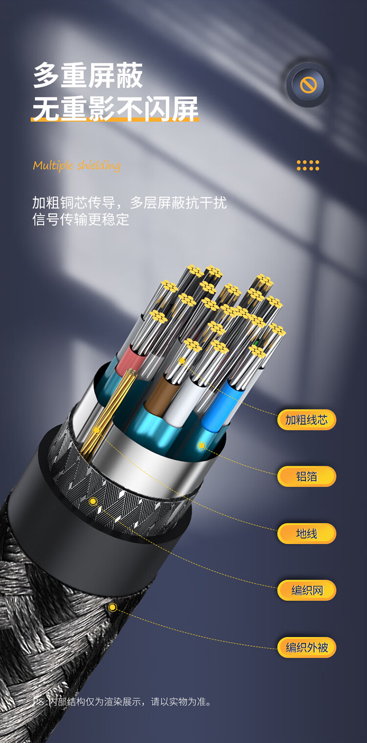 胜为（shengwei）HDMI转VGA线转换器 高清视频转接线 电脑电视盒子连接显示器投影仪转接头1.8米 AHV0018J