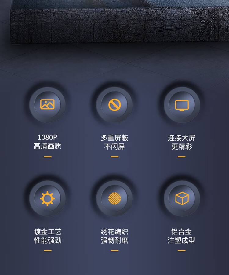 胜为（shengwei）HDMI转VGA线转换器 高清视频转接线 电脑电视盒子连接显示器投影仪转接头1.8米 AHV0018J